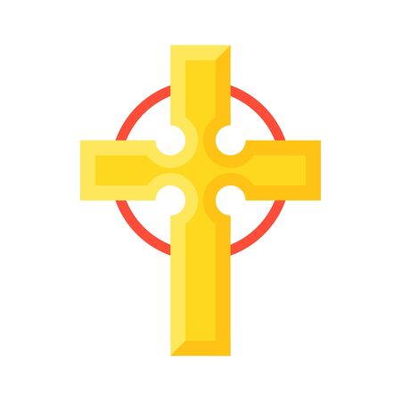 Celtic cross icon, Saint patrick's day related vector illustrationのイラスト素材