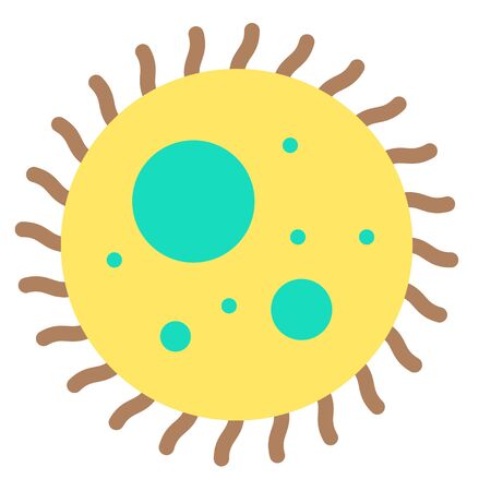 Amoeba or Amoeboid vector illustration, flat design iconのイラスト素材