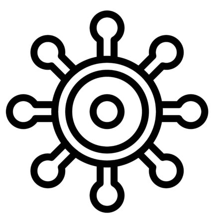 Virus or Bacteria vector illustration, line design iconのイラスト素材