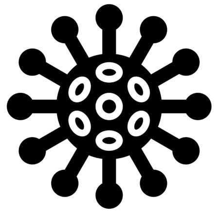 Virus or Bacteria vector illustration, solid design iconのイラスト素材
