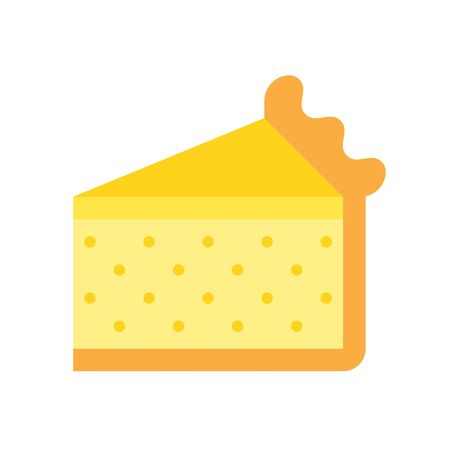 Cheesecake or Egg tart vector illustration, flat design iconのイラスト素材