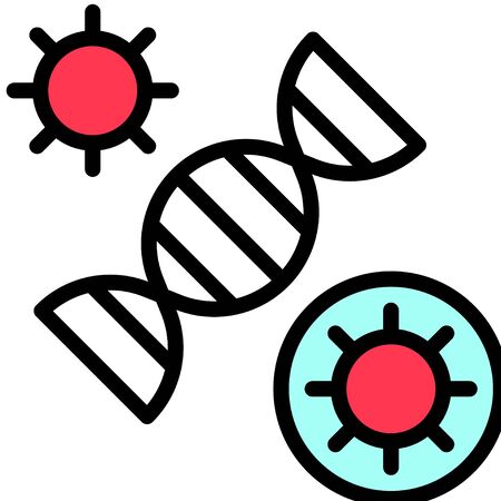 Virus mutation vector illustration, filled design iconのイラスト素材