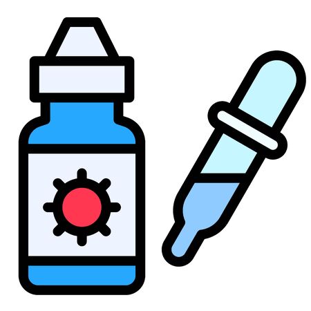 COVID-19 test vector illustration, filled design iconのイラスト素材