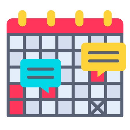 Calendar icon, plan and event schedule vector illustrationのイラスト素材