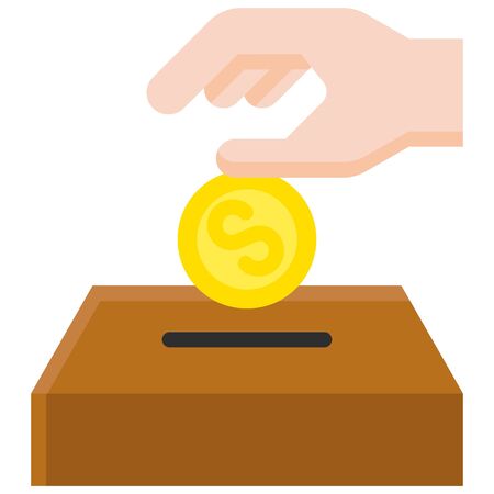 Zakat or giving icon, ramadan festival related vector illustrationのイラスト素材