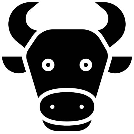 Cow face icon, ramadan festival related vector illustrationのイラスト素材