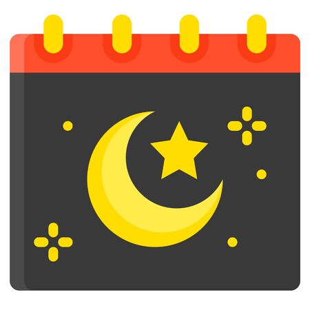 Islamic calendar icon, ramadan festival related vector illustrationのイラスト素材