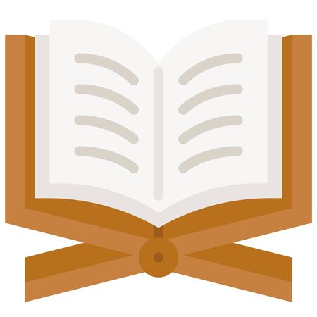 Quran on stand icon, ramadan festival related vector illustrationのイラスト素材