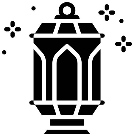 Lamp, lantern icon, ramadan festival related vector illustrationのイラスト素材