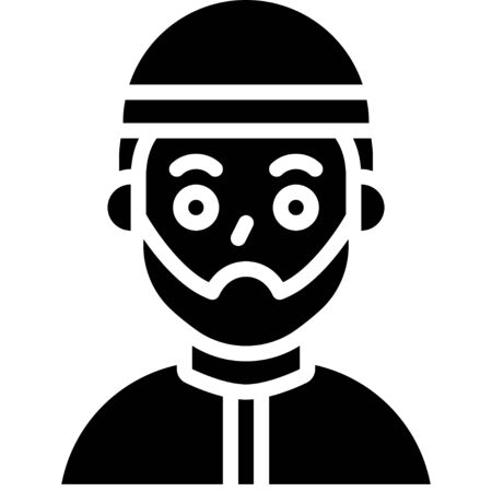 Arab or muslim man icon, ramadan festival related vector illustrationのイラスト素材