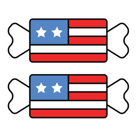 Toffee vector, United state independence day related iconのイラスト素材