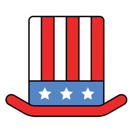 Uncle sam hat vector, United state independence day related iconのイラスト素材