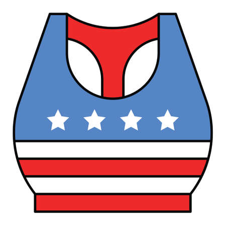 Crop top vector, United state independence day related iconのイラスト素材