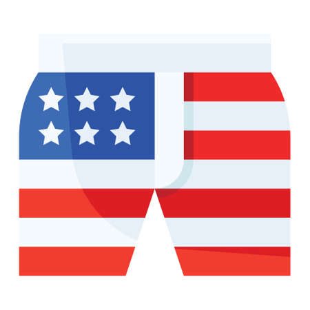 Shorts vector, United state independence day related iconのイラスト素材