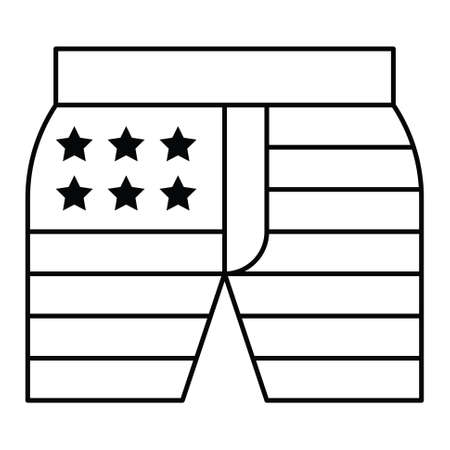Shorts vector, United state independence day related iconのイラスト素材