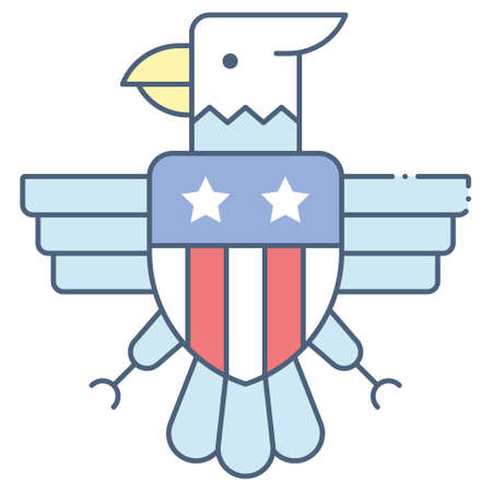 Eagle symbol vector, United state independence day related iconのイラスト素材