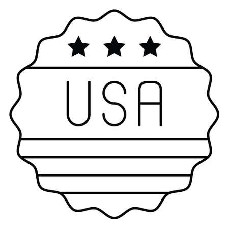 USA Badge vector, United state independence day related iconのイラスト素材