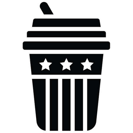 Take away coffee vector, United state independence day related iconのイラスト素材