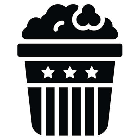 Popcorn vector, United state independence day related iconのイラスト素材