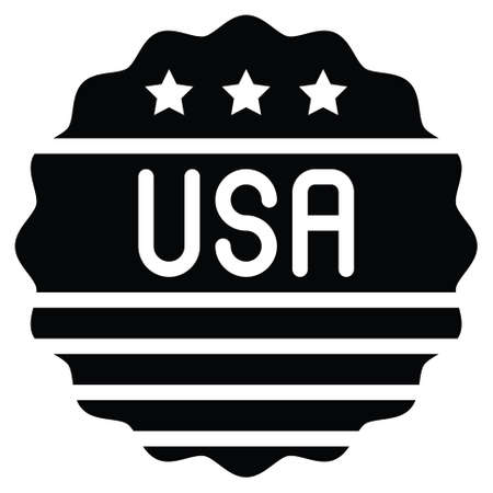 USA Badge vector, United state independence day related iconのイラスト素材