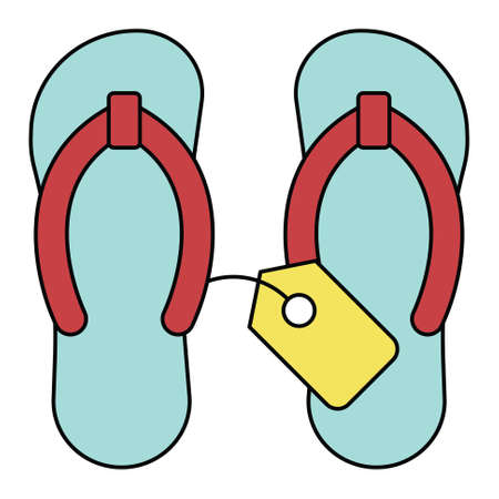 Sandals icon, Summer sale related vector illustrationのイラスト素材