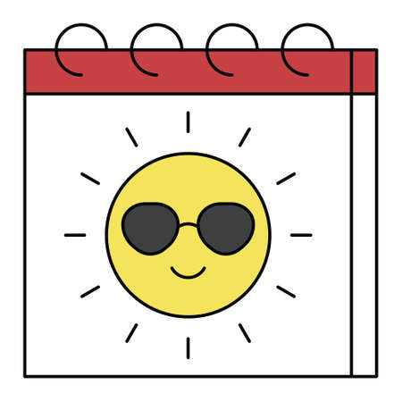Summer calendar icon, Summer sale related vector illustrationのイラスト素材