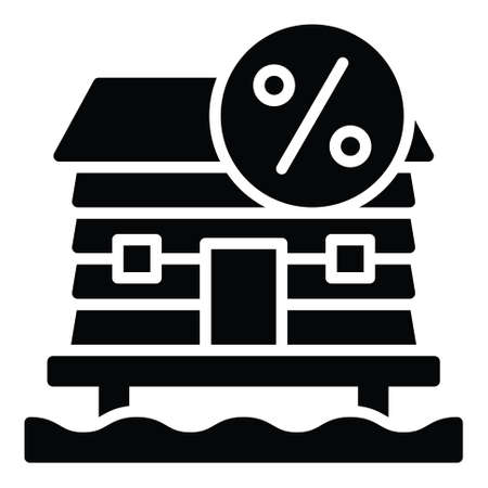 Hut icon, Summer sale related vector illustrationのイラスト素材