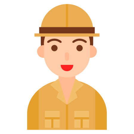Archaeologist icon, profession and job related vector illustrationのイラスト素材