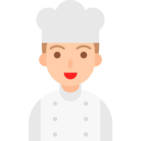 Chef icon, profession and job related vector illustrationのイラスト素材