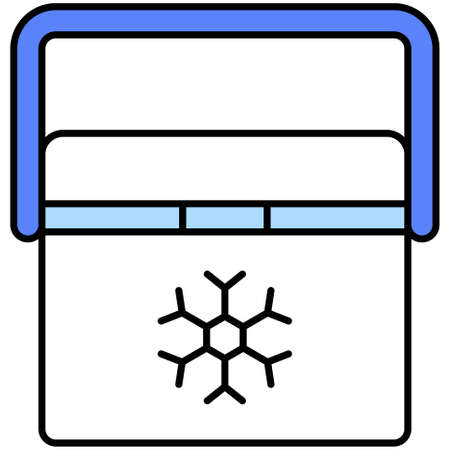 Ice box icon, Summer vacation related vector illustrationのイラスト素材
