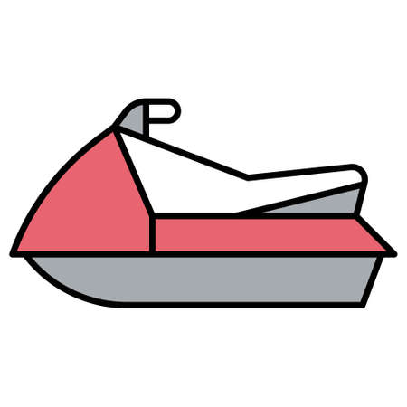 Personal watercraft icon, Summer vacation related vector illustrationのイラスト素材
