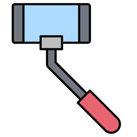 Selfie stick icon, Summer vacation related vector illustrationのイラスト素材