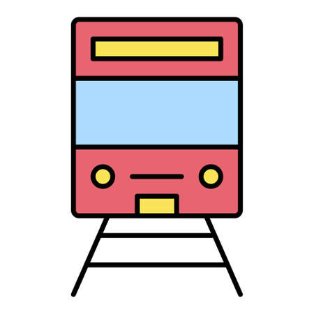 Train icon, Summer vacation related vector illustrationのイラスト素材
