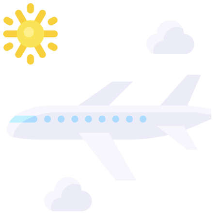 Air travel icon, Summer vacation related vector illustrationのイラスト素材