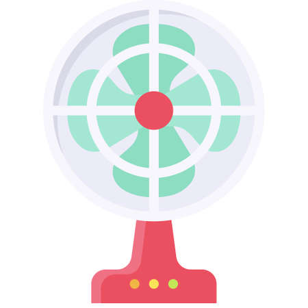 Fan icon, Summer vacation related vector illustrationのイラスト素材