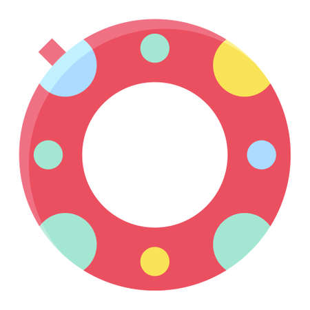 Swim ring icon, Summer vacation related vector illustrationのイラスト素材