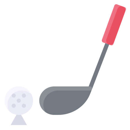 Golf club icon, Summer vacation related vector illustrationのイラスト素材