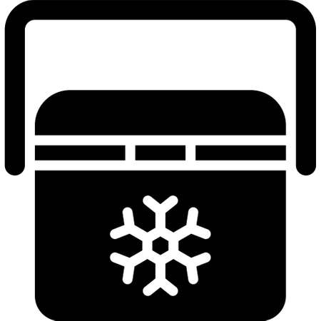 Ice box icon, Summer vacation related vector illustrationのイラスト素材