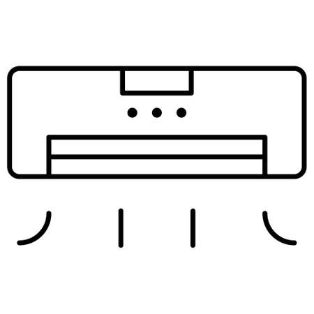 Air conditioning icon, Summer vacation related vector illustrationのイラスト素材