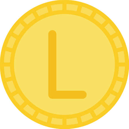 Honduran lempira coin vector icon, currency of Hondurasのイラスト素材