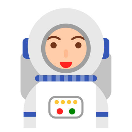 Astronaut icon, profession and job related vector illustrationのイラスト素材
