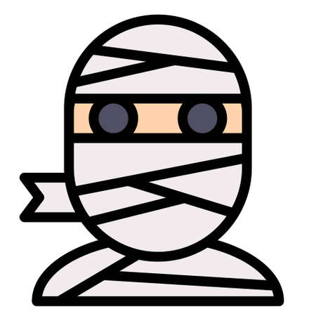Mummy avatar icon, Halloween costume vector illustration