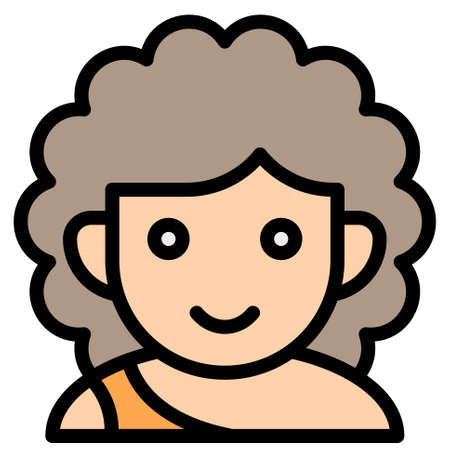 Caveman avatar icon, Halloween costume vector illustrationのイラスト素材