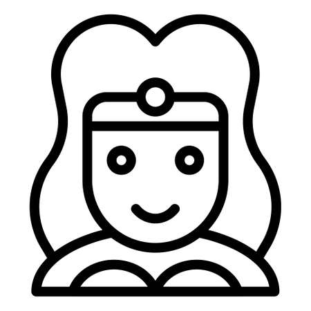 Heroine avatar icon, Halloween costume vector illustrationのイラスト素材