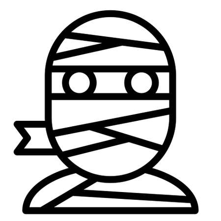 Mummy avatar icon, Halloween costume vector illustrationのイラスト素材