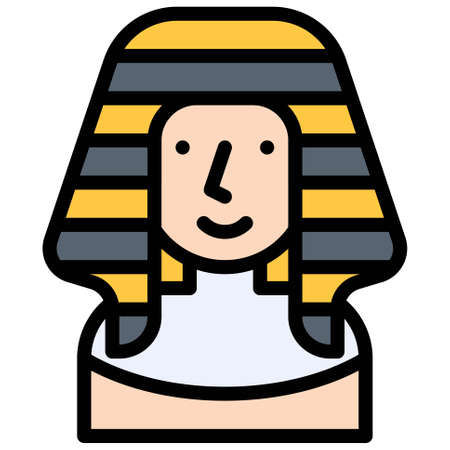 Pharaoh costume, Halloween costume party vector illustrationのイラスト素材