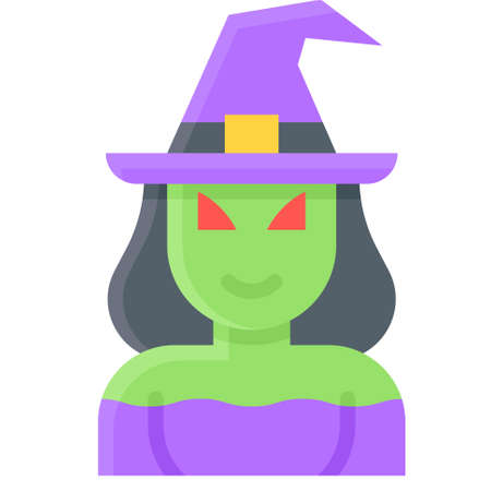 Witch costume, Halloween costume party vector illustrationのイラスト素材