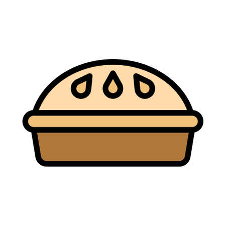 Pie icon, Thanksgiving related vector illustrationのイラスト素材