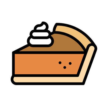 Slice of pie icon, Thanksgiving related vector illustrationのイラスト素材