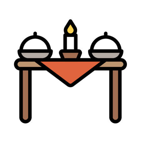 Thanksgiving dinner icon, Thanksgiving related vector illustrationのイラスト素材